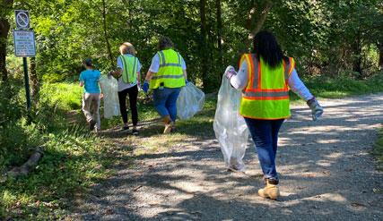 Perkiomen Watershed Conservancy in Phoenixville, PA hosted about 60 volunteers from Quench, a Culligan owned company.