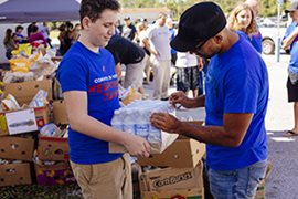 Convoy of Hope worked directly with communities to supply Culligan bottled water for Hurricane Matthew.